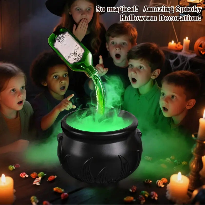 โจ๐ Indoor Festival Cauldron with Floating Potion Bottles & Fog Maker