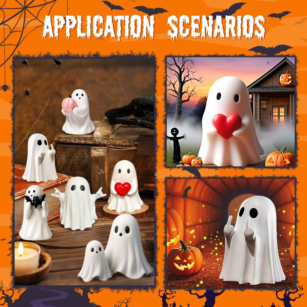 Final 3 Hours: 60% OFF Must-Have Halloween Ghost Figurine – Spooky & Funny Resin Decor, Limited Time Deal!
