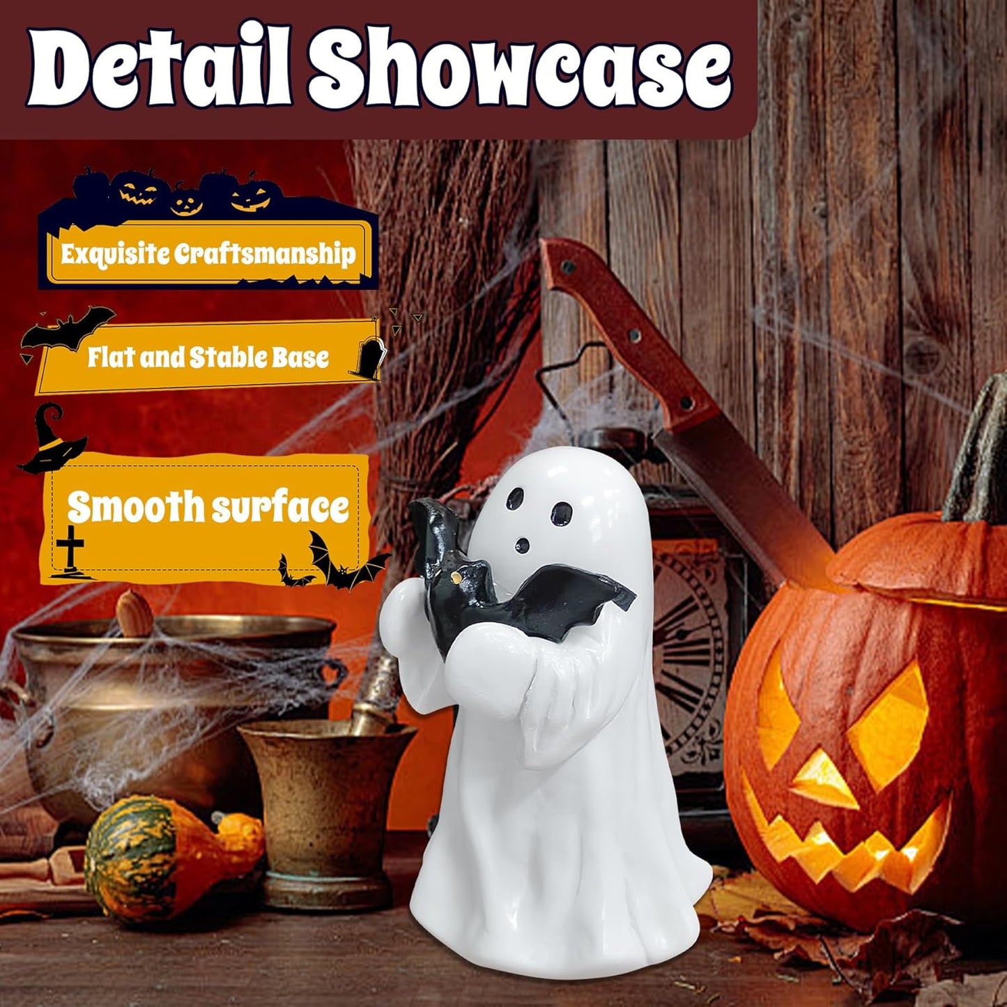 Final 3 Hours: 60% OFF Must-Have Halloween Ghost Figurine – Spooky & Funny Resin Decor, Limited Time Deal!